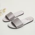 thumbnail image 2 of Aueoeo Women's Satin House Slippers Casual Breathable Flat Slippers for Women Indoor Cute Slippers Ladies Slippers, 2 of 4