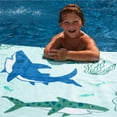 thumbnail image 3 of Wildkin Kids 100% Cotton Beach Towel for Boys and Girls (Shark Attack Blue), 3 of 3