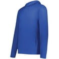 thumbnail image 2 of Holloway B23964756 Eco Revive Youth Ventura Soft Knit Hoodie, Royal - Extra Large, 2 of 2