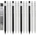 thumbnail image 1 of shiyou-12 PCS Triangular Pole Mechanical Pencil with Sharpener Novelty Non Sharpening Automatic Pencil with 12 PCS 2B Lead Refills 2.0 mm Plastic for School Writing, 1 of 4