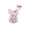 thumbnail image 3 of ITFABS Baby Girls Square Neck Rabbit Print Falbala Rompers, 3 of 9