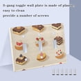 thumbnail image 3 of Yayeee Toggle Light Switch Wall Plate 2-Gang 4.56"x4.48" Decorative Outlet Cover, Red Cakes, 3 of 7