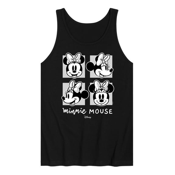 Disney - Mickey & Friends - Minnie Mouse - Black & White Photo Grid - Men's Jersey Tank Top
