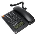 thumbnail image 1 of Corded Phone, Environmental  16 Bit Display Screen Skid Resistance Splitter Interface Multipurpose Corded Telephone  For Bedroom For Hotel Black, 1 of 8