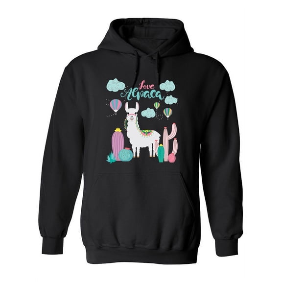 Love Alpaca Doodle Hoodie Women -Image by Shutterstock, Female Large