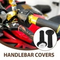 thumbnail image 3 of SEWACC 1 Pair Motorcycle Hand Grip Covers Tpe Black Reinforced Core Easy Installation for Riders, 3 of 8