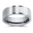 thumbnail image 4 of Tungsten Rings for Men Wedding Bands for Him Womens Wedding Bands for Her 8mm Brushed Size 5-15, 4 of 5