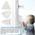 thumbnail image 5 of 10 piezas de cerradura de puerta corrediza blanca, cerradura de seguridad para niños para puerta de vidrio deslizante, puerta, ventana, barra de seguridad, tope de bloqueo sin llave, a prueb, 5 of 5