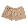 thumbnail image 2 of Swim Shorts For Women Lace Tummy Control High Cut Bathing Suit Comfortable Ruched Scrunch Swimsuit Bottom Beige M, 2 of 8