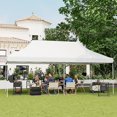 thumbnail image 3 of GVDV Pop Up Canopy, 10 x 20 ft Outdoor Canopy tent, Instant Slant Leg Shelter Gazebo for Outside, Tailgating, Camping & Events, White, 3 of 12