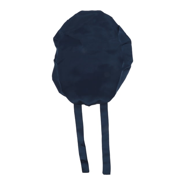 Bonete de cabello de seda sintética Unique Bargains con correas ajustables, gorro de dormir para mujeres, azul marino
