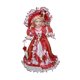 thumbnail image 3 of Figuras de en miniatura para casa de muñecas, señora con vestido y sombrero, 40cm, muñeca de cerámica para adorno de regalo, decoración de c Rojo, 3 of 8