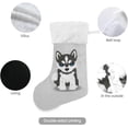 thumbnail image 3 of Coolnut Siberian Husky Puppy Christmas Stockings, Christmas Presonalized Large Stocking Sock, Set of 2 Xmas Party Winter Decor Candy Bag Family Holiday Gift, 17.7 Inch, 3 of 7