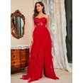 thumbnail image 5 of Vestido de noche sexy con top de tubo de malla de encaje de talla grande para primavera y verano, 5 of 5