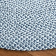 thumbnail image 3 of SAFAVIEH Braided Geraldine Checkered Polyester Reversible Area Rug, Blue/Aqua, 10' x 10' Round, 3 of 7