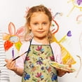 thumbnail image 2 of Flower Fairy Princess Pattern Kids Aprons for Girls and Boys,Adjustable Neck Strap Toddler Aprons for Kids Cooking Baking, 2 of 6
