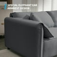 thumbnail image 7 of Mjkone Minimalist Oversized 4-Seater Comfy Couch, 97‘’W Deep Seat Sofa for Living Room, Dark Gray, 7 of 7