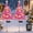 Pink1, variant on 2Pcs Solar Christmas Trees for Outside,Solar Stake Lights Cemetery Grave