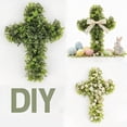 thumbnail image 2 of Djunllk Crucifix Shaped Easter Wreath, Spring Wreath Wall Hanging Front Door Easter Decoration for Indoor Outdoor, 2 of 4