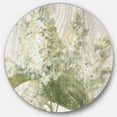 thumbnail image 1 of Designart « Goauche Green Flower II » Art Mural Rond en Métal Style Ferme - Disque de 36, 1 of 5