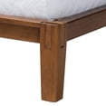 thumbnail image 4 of Baxton Studio Mariette Dark Gray Teddy Fabric and Walnut Brown Wood Queen Bed, 4 of 6