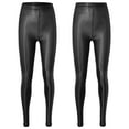 thumbnail image 3 of Choomomo Leggings Serrés de Performance de Danse Moderne de Rue Hip Hop Rave Extensible Brillant pour Femmes Noir G, 3 of 8