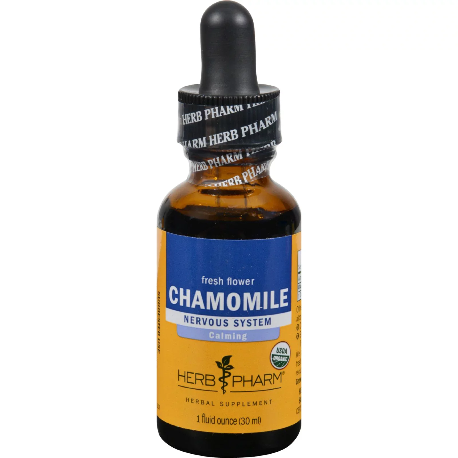 Herb Pharm Chamomile, Calming Nervous System Support, Stress Support Chamomile Supplement, 1 Liquid Ounce
