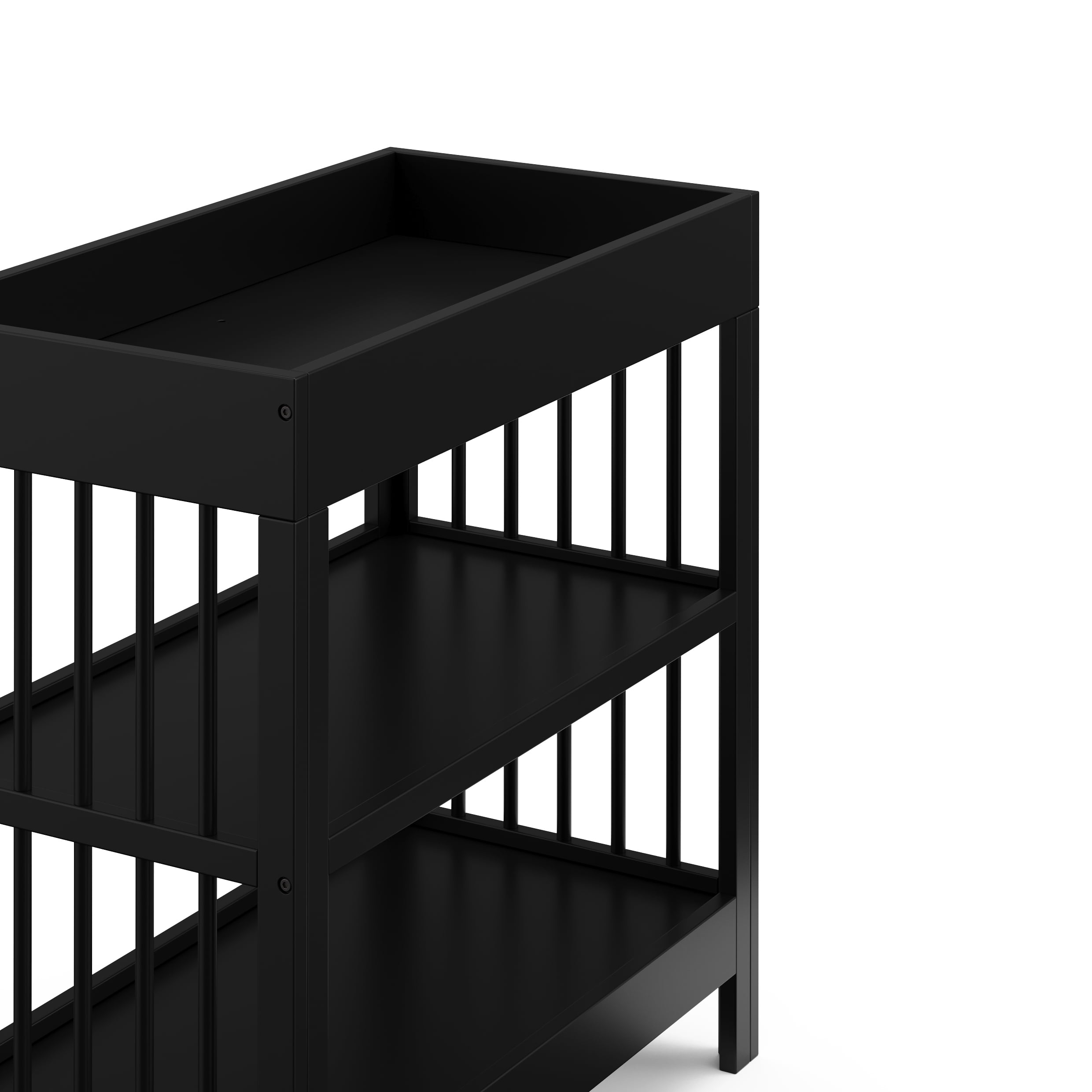 Graco Teddi Infant Wood Changing Table with Changing Pad, Black