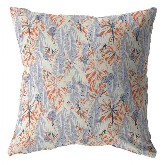 HomeRoots 413422 20 Po Oreiller Tropique Orange & Lavande en Daim