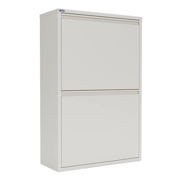 Armoire de Rangement en Métal Polyvalente CK à 2 Portes, 24 Po L - Blanc