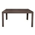 thumbnail image 3 of LeisureMod Mace Modern Weave Design Rectangular Outdoor Patio Dining Table in Brown, 3 of 7
