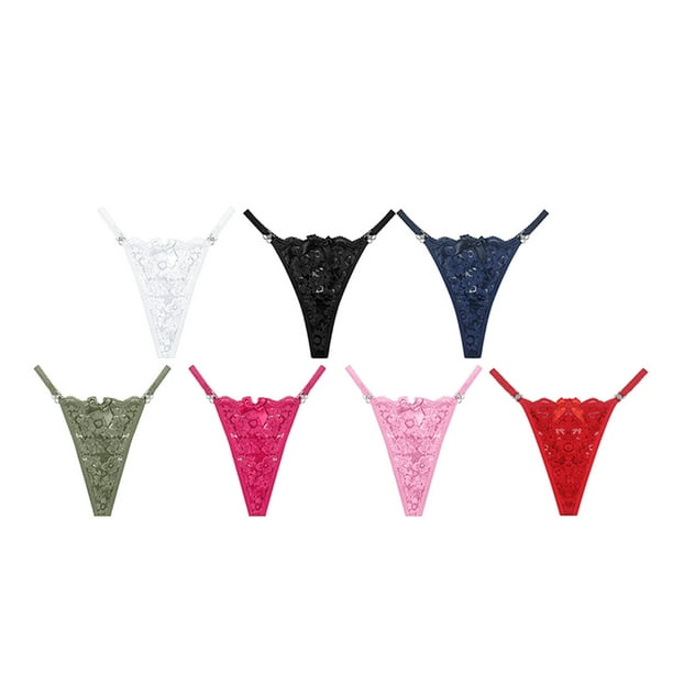 TOWED22 G String Thong Women Lace Panties Underwear String Thongs Lingerie  Breathable Thong Traceless Panties(RD1,M) 