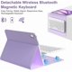 thumbnail image 4 of Funda con Teclado Retroiluminado con Soporte para Lápiz, Morado｜ipad Air 11, 4 of 7
