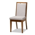 thumbnail image 2 of Baxton Studio Rosa Modern and Contemporary Grey Fabric Upholstered and Walnut Brown Finished Wood 5-Piece Dining Set, 2 of 5