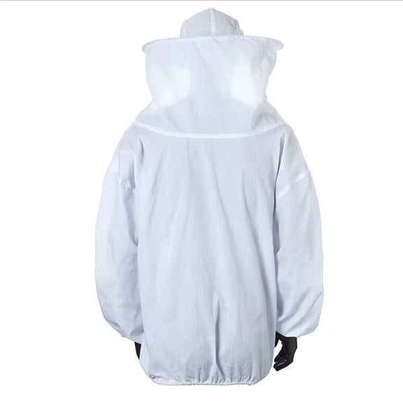 White Professional Beekeeping Suit - Heavy Duty Protective Bee Suit for Safe and Efficient Apiary Management