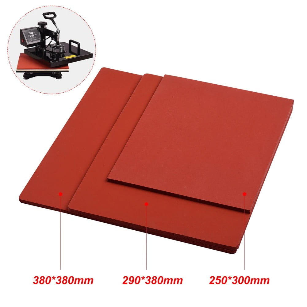 Heat Press Silicone Mat High Temp Resistant Pad For Cricut Easypress T-Shirt Vinyl Transfer Projects Red 250X300Mm 290X380Mm 250X300X8Mm