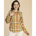 thumbnail image 2 of Moomaya Long Sleeve Spread Collar Cotton Shirt - Regular Women's Casual Shirt, 2 of 9