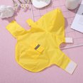 thumbnail image 4 of OUNONA Yellow Small Dog Rain Jacket with Hood Sturdy Polyester Fabric for Rainy Walks, 4 of 7