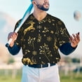 thumbnail image 4 of Fotbe Christmas Gold Deers1 Baseball Jersey Shirt for Men and Women, Casual Short Sleeves Button Down T-Shirt-4X-Large, 4 of 9