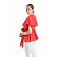 thumbnail image 3 of Blusa de encaje Roman Fashion /Juvenil, 5113 (Rojo) rojo G, 3 of 5