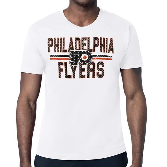 Men's Starter White Philadelphia Flyers Mesh Look Team Name T-Shirt