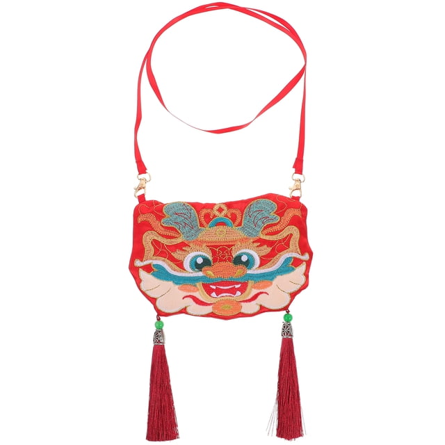 Bolso bandolera bordado Bolso bandolera tradicional con estampado de dragón