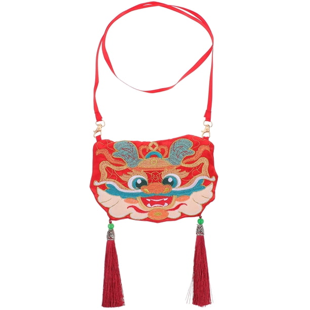 Bolso bandolera bordado Bolso bandolera tradicional con estampado de dragón