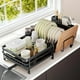 thumbnail image 1 of Escurridor de Trastes Acero Inoxidable, Expandible Escurridor de Platos con Sistema de Drenaje Automático, Estantes Fregadero de Cocina para Vasos Sostiene Utensilios Tablas de Picar, 1 of 9