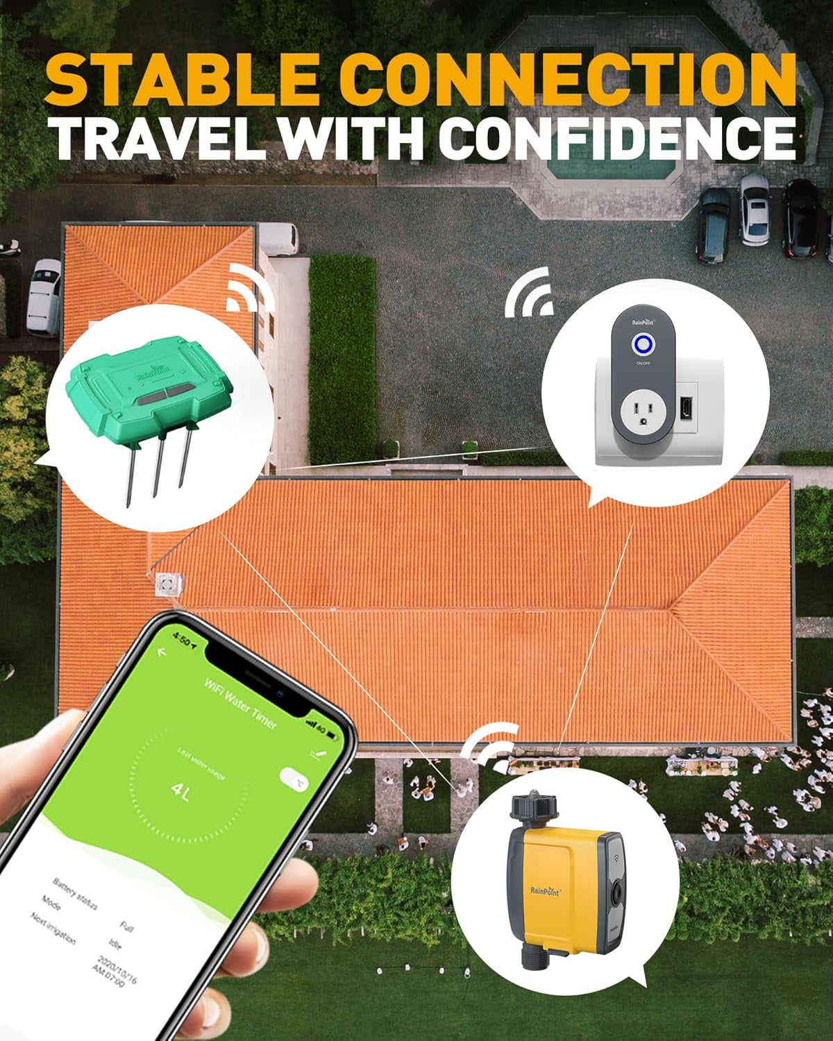 Nordic Hygge WiFi Sprinkler Controller Automatic Watering System Irrigation Water Valve, APP & Voice Control