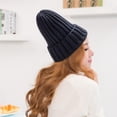 thumbnail image 2 of Sonducket Sombrero Unisex mezclas de algodón sólido cálido HIP HOP sombreros de punto hombres gorras de invierno mujeres Skullies gorros para Sombreros Gris oscuro Sonducket AP000123-05, 2 of 6
