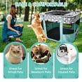 thumbnail image 4 of Luxvie Portable Pet Playpen, Foldable Dog Cat Playpens Cat Cage Exercise Kennel Tent, Dog Kennel With Removable Shade Cover, Dog Crate Indoor Outdoor Travel Camping Use, Green, 4 of 7