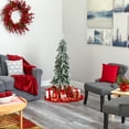 thumbnail image 7 of Nearly Natural 4.5ft. Flocked Washington Alpine Christmas Artificial Tree with 100 White Warm LED Lights and 285 Bendable Branches, 7 of 7