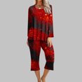 thumbnail image 1 of Ensembles Assortis pour Femmes, Imprimé d'Halloween, Col Rond, Manches Longues, Ensemble de Pyjamas Confortables pour la Maison, Ensemble de Sport, Ensembles Assortis pour Femmes en Liquidation, 1 of 5