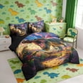 thumbnail image 2 of Erosebridal Howling T-Rex Bedding Comforter Set for Kids Boys, Animal Dinosaur King Bedding Sets, 2 of 6